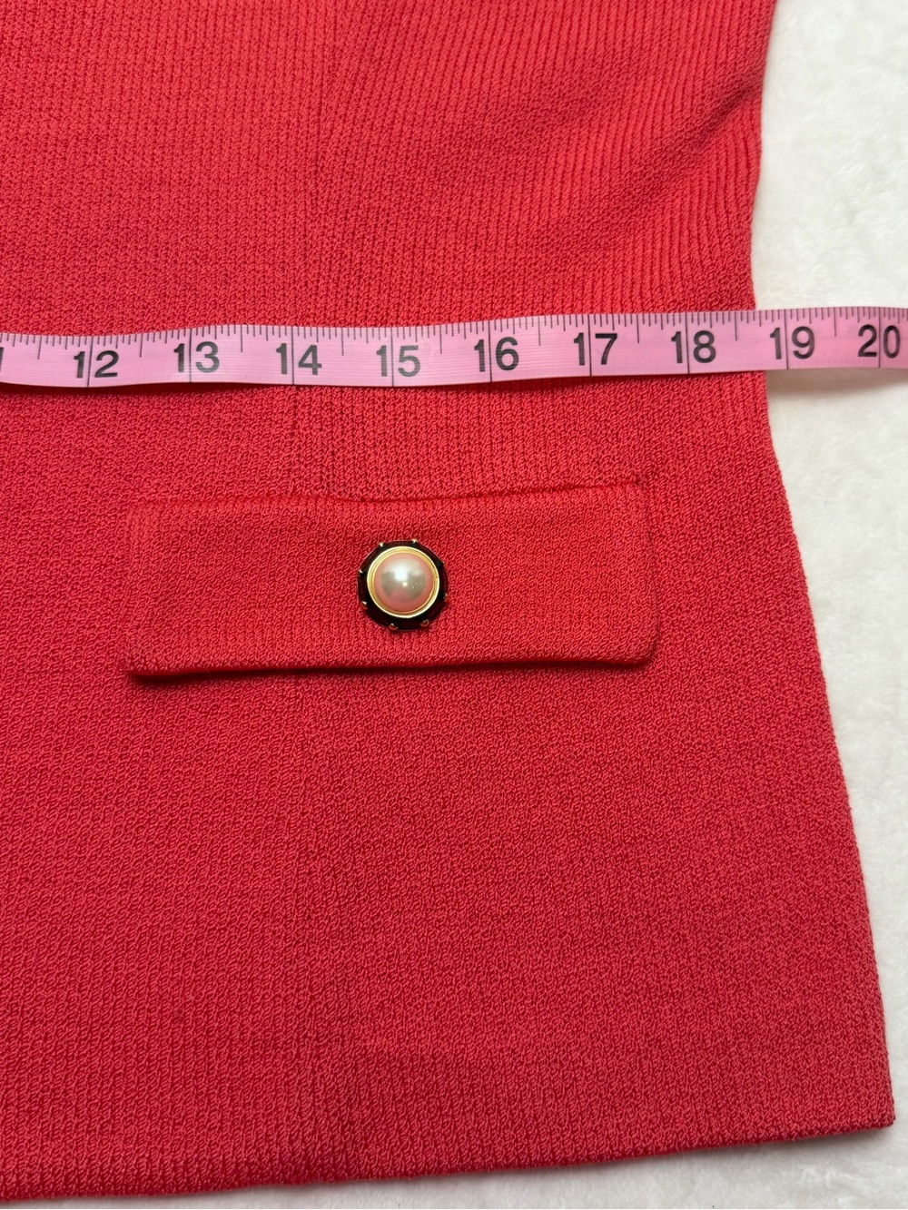 St. John Collection Coral Knit Blazer 10 Pearl Buttons Heritage Luxury Made USA - Picture 10 of 12